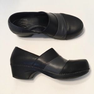 Dansko Tenley Clog Black Gray Stripe Leather 41